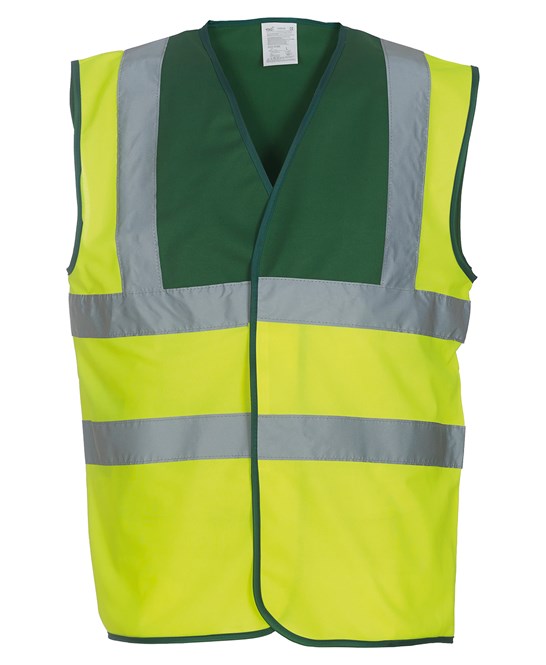 YK001 Hi Vis Two Tone Vests (Small  To 3XL) 7 COLOURS