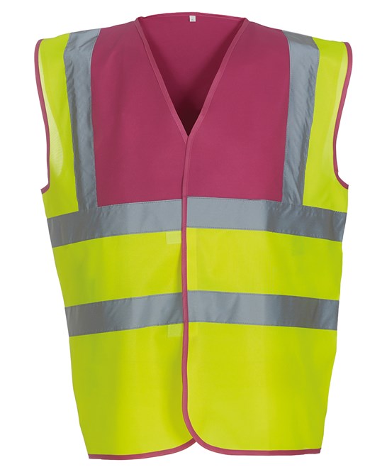 Yoko YK001 Custom Printed Two Tone Hi Vis Vest