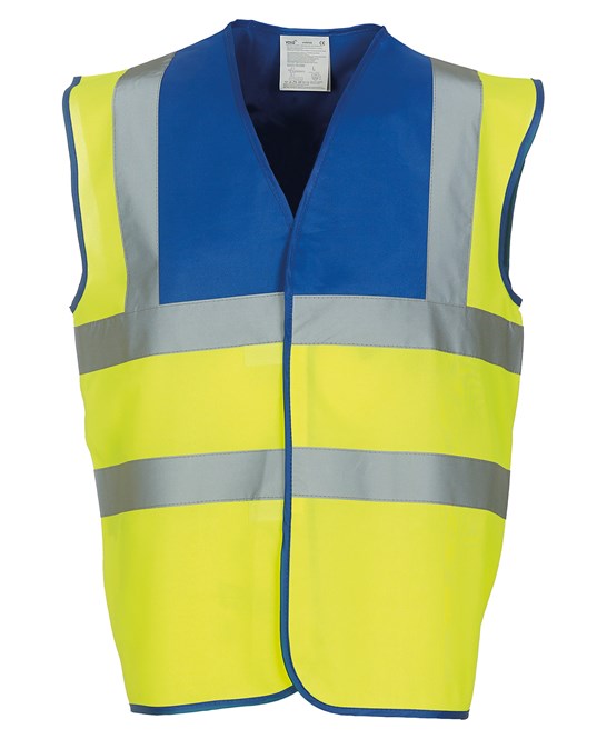 Yoko YK001 Custom Printed Two Tone Hi Vis Vest